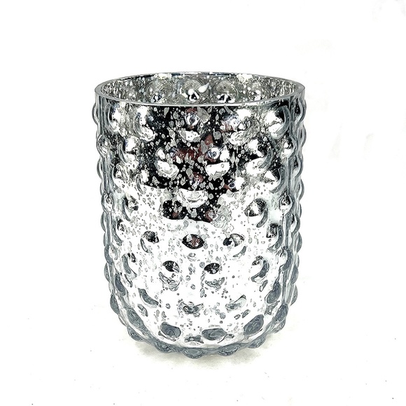 Silver Mercury Glass Candle Holder - Picture 1 of 4